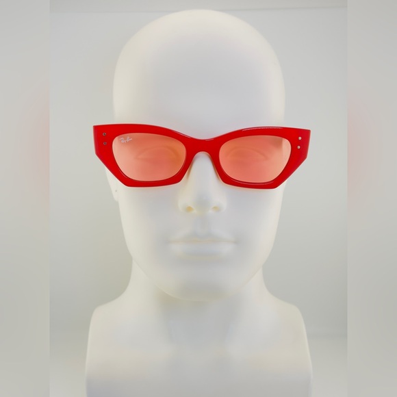 Ray-Ban Accessories - Ray-Ban Zena Sunglasses RB4430 Polished Red Cherry Frame with Pink Lenses Unisex